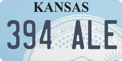 KS license plate 394ALE