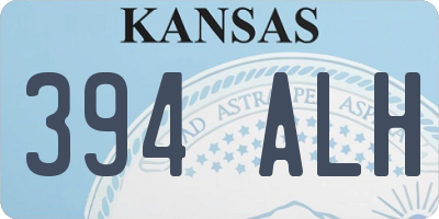 KS license plate 394ALH