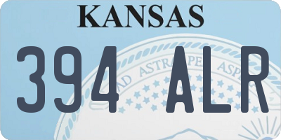 KS license plate 394ALR