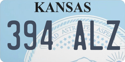 KS license plate 394ALZ
