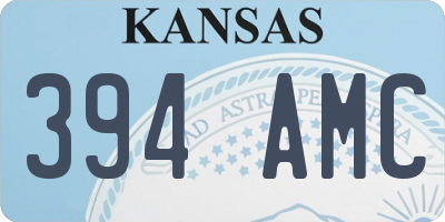 KS license plate 394AMC