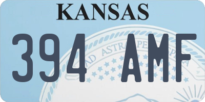 KS license plate 394AMF