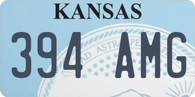 KS license plate 394AMG