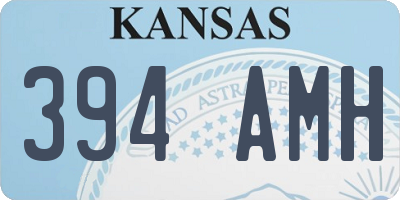 KS license plate 394AMH