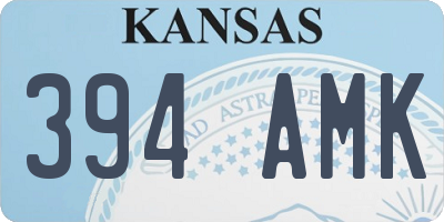 KS license plate 394AMK