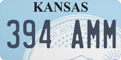 KS license plate 394AMM