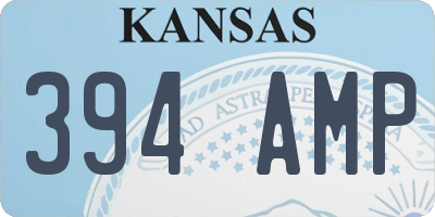KS license plate 394AMP