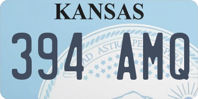 KS license plate 394AMQ