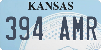KS license plate 394AMR