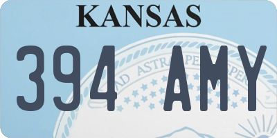 KS license plate 394AMY