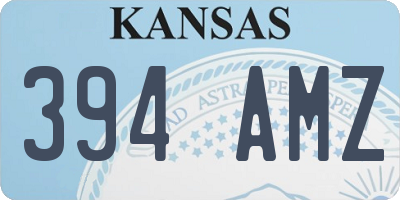 KS license plate 394AMZ
