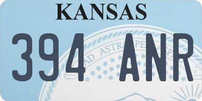 KS license plate 394ANR