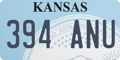 KS license plate 394ANU