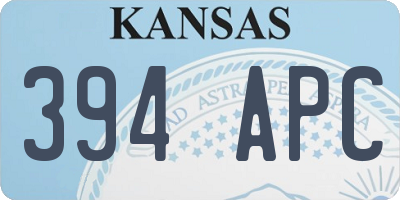 KS license plate 394APC