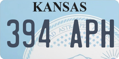 KS license plate 394APH