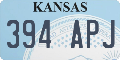 KS license plate 394APJ