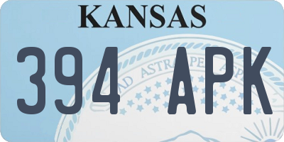 KS license plate 394APK