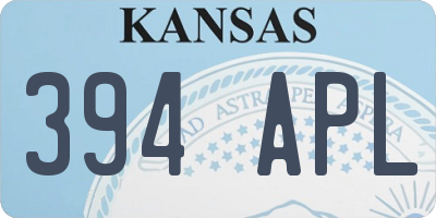 KS license plate 394APL