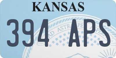 KS license plate 394APS
