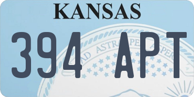 KS license plate 394APT
