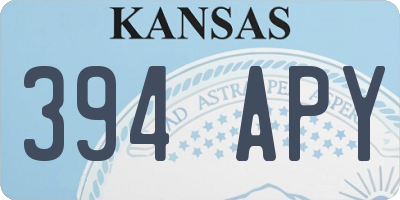 KS license plate 394APY