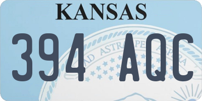 KS license plate 394AQC