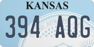 KS license plate 394AQG