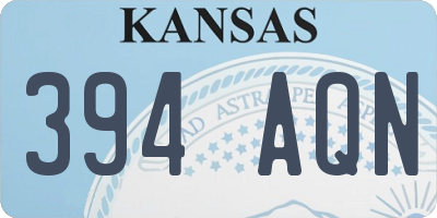 KS license plate 394AQN