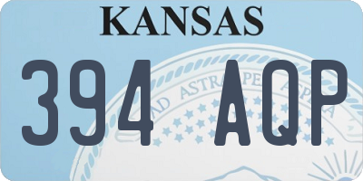 KS license plate 394AQP