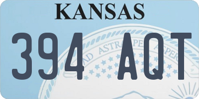 KS license plate 394AQT