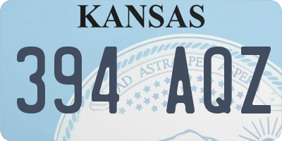 KS license plate 394AQZ