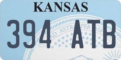 KS license plate 394ATB