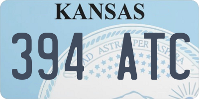 KS license plate 394ATC
