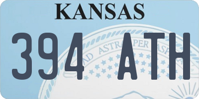 KS license plate 394ATH