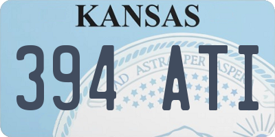 KS license plate 394ATI