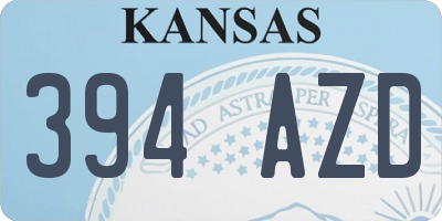 KS license plate 394AZD