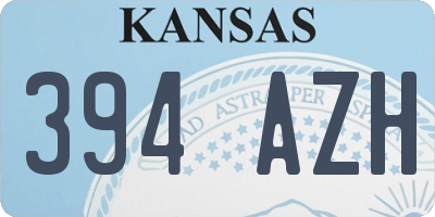 KS license plate 394AZH
