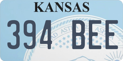 KS license plate 394BEE