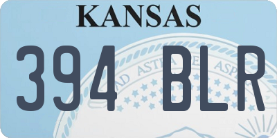 KS license plate 394BLR