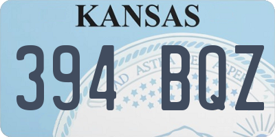 KS license plate 394BQZ