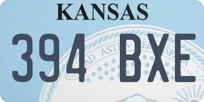 KS license plate 394BXE