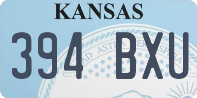 KS license plate 394BXU