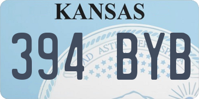 KS license plate 394BYB