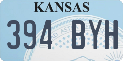 KS license plate 394BYH