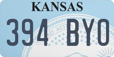 KS license plate 394BYO