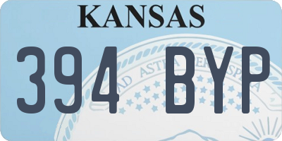 KS license plate 394BYP