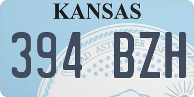 KS license plate 394BZH
