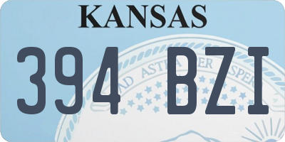 KS license plate 394BZI