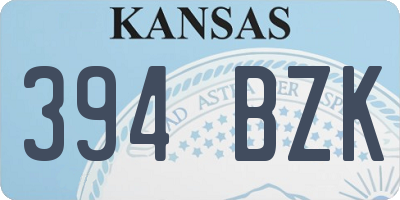 KS license plate 394BZK