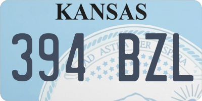 KS license plate 394BZL